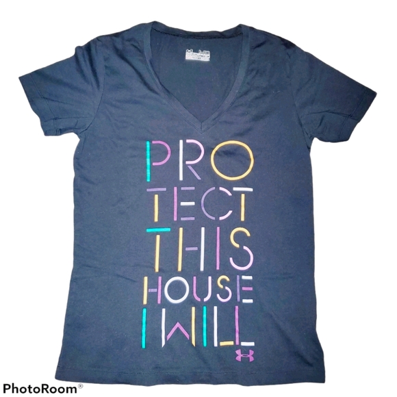 Under Armour V-Neck Crop Sleeve Tee 389 - Picture 1 of 6